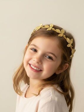 Gold Leaf Headband - Decorative Hair Accessory